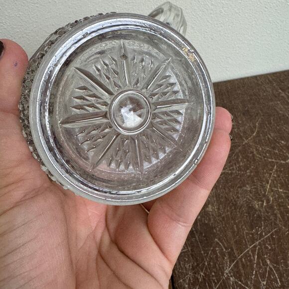 US‎ Glass Flower & Cane Antique 1895-1912 Purple Gold Flower Creamer - Picture 7 of 10